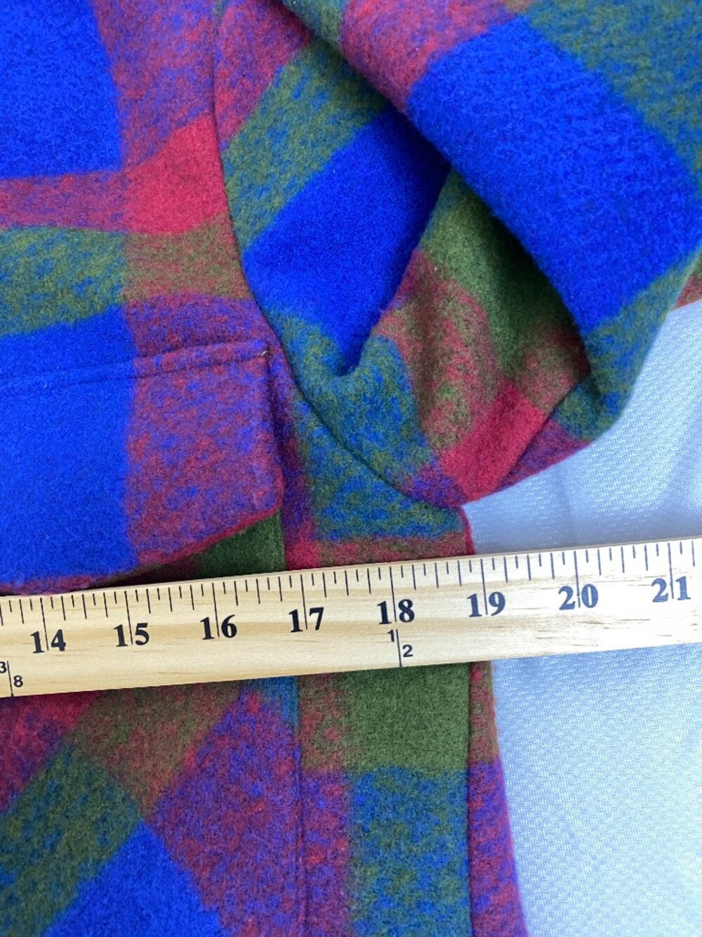 Hutch Anthropologie Plaid Cropped Jacket Olive Sherpa Collar Size XS - Picture 12 of 13